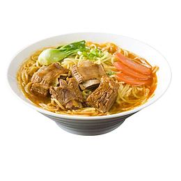 青菜番茄红烧排骨面
