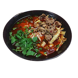 红烧小排骨面配香菜