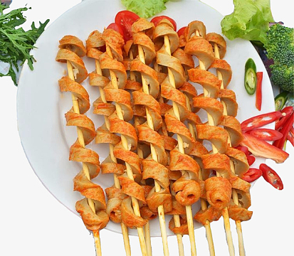 烤面筋串烧烤孜然辣椒面烤串夜宵