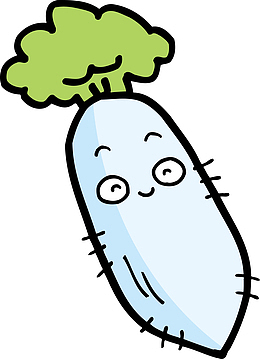 白萝卜叶卡通萝卜叶