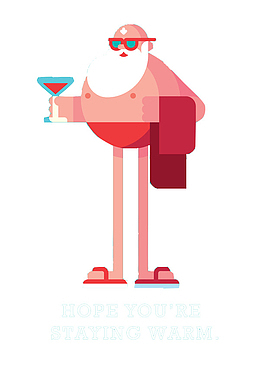 卡通大肚子男人