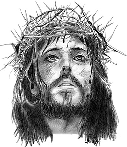 手绘男士素描头像