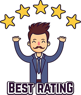 五星好评PNG下载