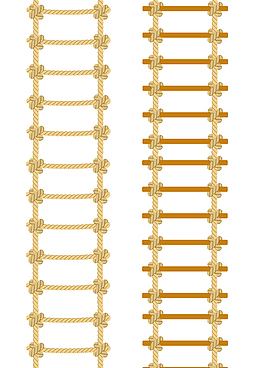 麻绳打结的梯子