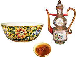 中国风瓷器景泰蓝茶杯