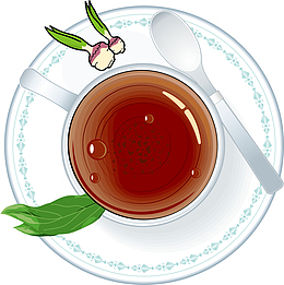 卡通生姜红茶设计素材