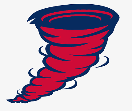 卡通红色旋风矢量图