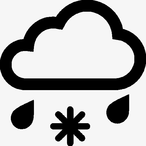 雨夹雪的标志符号图片