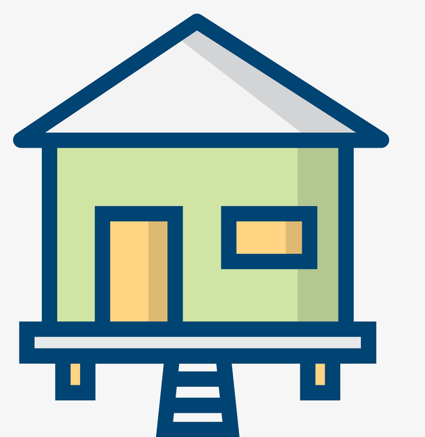 个性化卡通风格小木屋