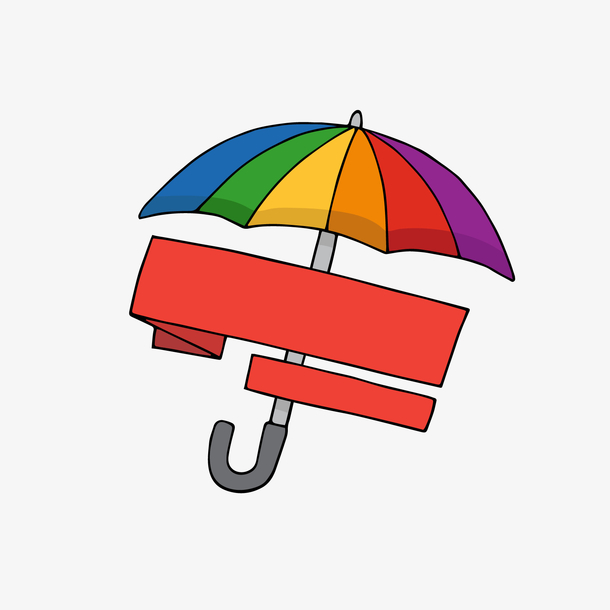 矢量彩色雨伞下载