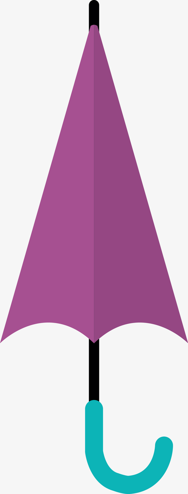 创意卡通雨伞矢量图