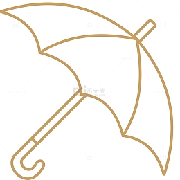 一把雨伞矢量插画