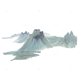中国风水墨丹青山峰