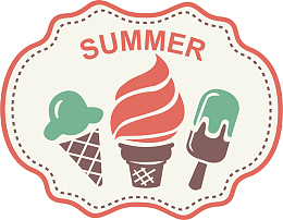 矢量手绘冰淇淋海报