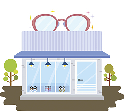卡通眼镜商店免抠图