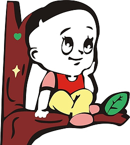 坐在树上的大头儿子
