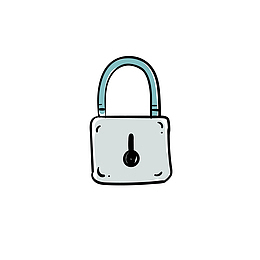 矢量手绘门锁五金锁具