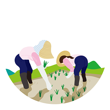 农民插秧png下载