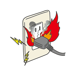 用电消防知识插画下载