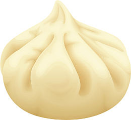 卡通包子矢量图