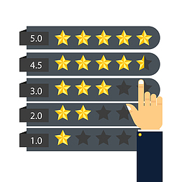 矢量五星好评下载