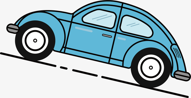 卡通小汽车矢量图下载