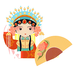 京剧人物矢量图下载