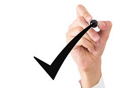 手绘手写黑色对勾