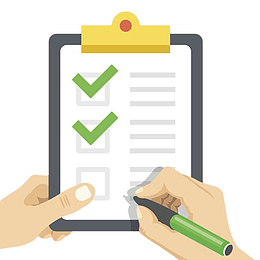 卡通手绘绿色对勾