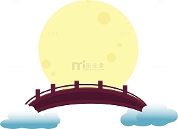 卡通鹊桥矢量图下载