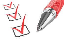 手绘红色笔对勾