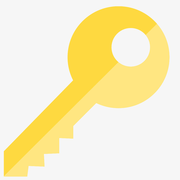 手绘钥匙,黄色钥匙,卡通钥匙,矢量钥匙,黄色[声明] 觅元素所有素材为