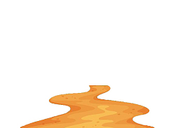 黄色手绘矢量小径