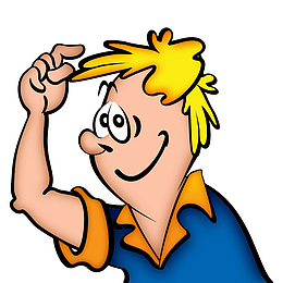 摸黄色头发的男孩