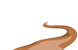 黄色手绘蜿蜒小路