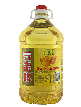 黄色的桶装大豆油