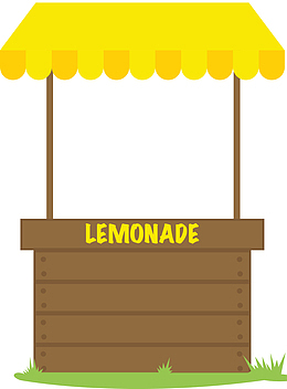 黄色顶棚矢量小摊