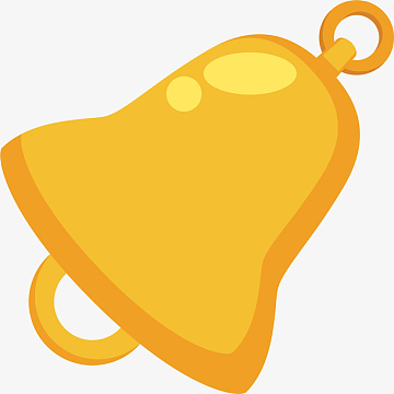 矢量图一个黄色的铃铛