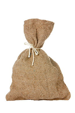 黄色系绳麻布袋子