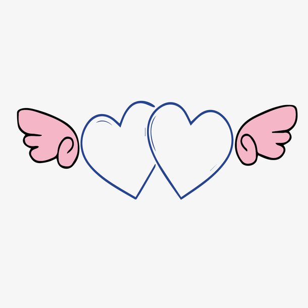 可爱的卡通爱心装饰