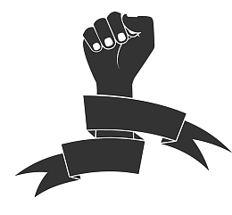 卡通简笔画手绘努力加油拳头装饰