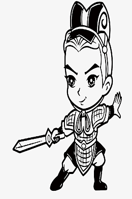 简笔画舞剑将军兵马俑