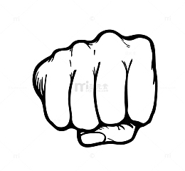 卡通简笔画劳动节拳头装饰设计