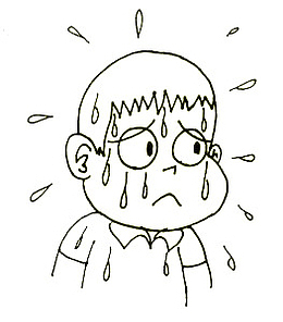 满头大汗简笔画