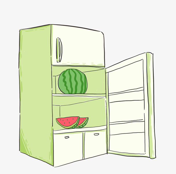 冰箱简笔画 彩色图片