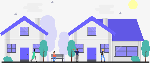 水彩卡通手绘居民生活免抠素材免费下载_觅元素51yuansu.com