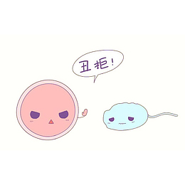 卡通卵子拒绝丑精子