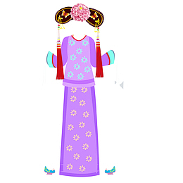 矢量清朝服饰元素