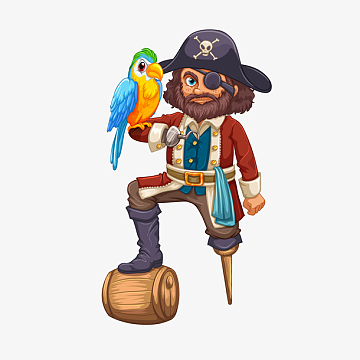 卡通海盗设计矢量aipng卡通万圣节人物png海盗船长卡通插画epspng矢量