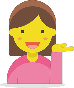 矢量图微笑的女士